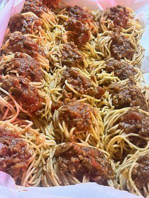 Ordered Spaghetti and Fried Chicken for our office luncheon!