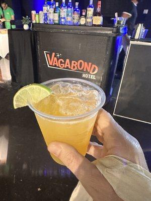 Mango purée and Bacardi