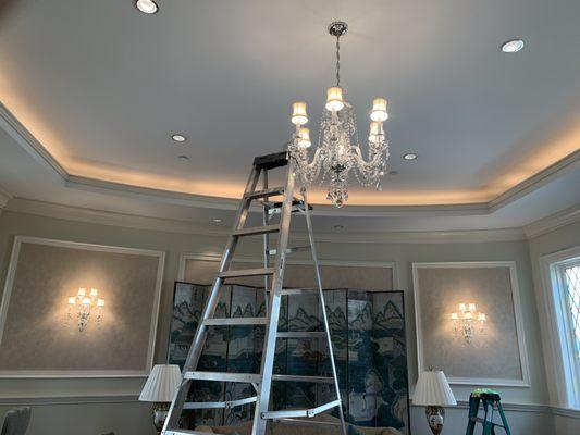 Chandelier cleaning