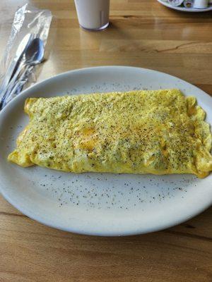 A REAL omlette not the lazy mess becoming so commonly called an omlette.