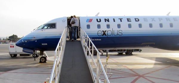 A United Express flight operated by SkyWest