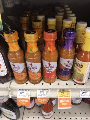 Score! They sell Nando's Peri Peri sauce! I've never seen these in grocery stores before!