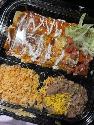 Cheese enchiladas plate