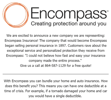 Now representing Encompass Insurance