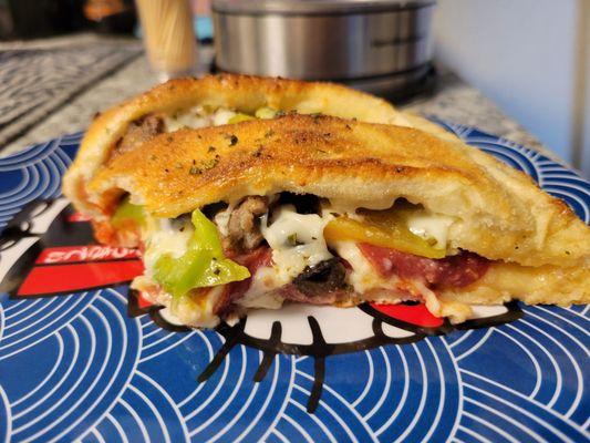 Calzone - Cross section for science. Mmmm...