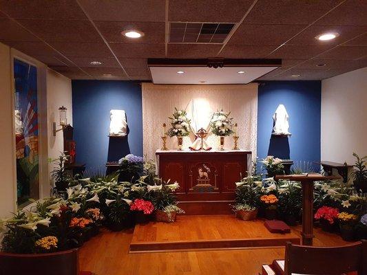 St. Mark's Chapel during Easter for Morning Prayer and weekday services.