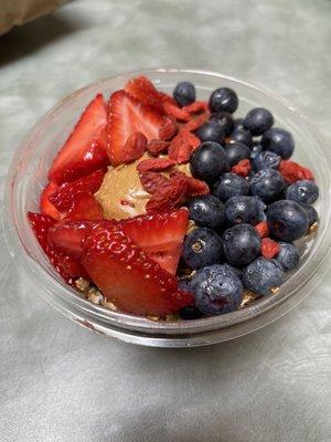 The PB and J Bowl with Nutella add-on