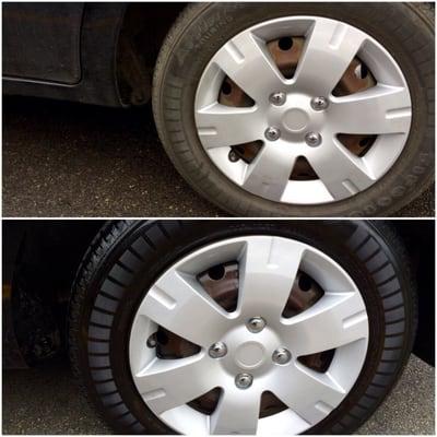 Tires before and after