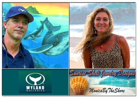 World famous marine artist Wyland and MonicaByTheShore collaborate with 14K gold charms by Wyland & Sunrise Shells by Monica!