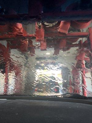 Inside car wash