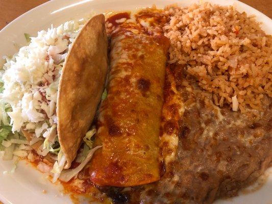 Taco and Enchilada Combination