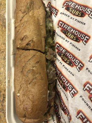 Firehouse Steak and Cheese Sub on wheat