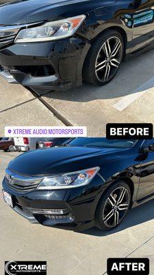 Honda accord front damage before and after