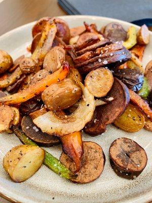 Home fries with peppers and onions