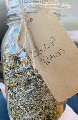 The blend the owner made.  The valerian root in this blend should be a wonderful addition.