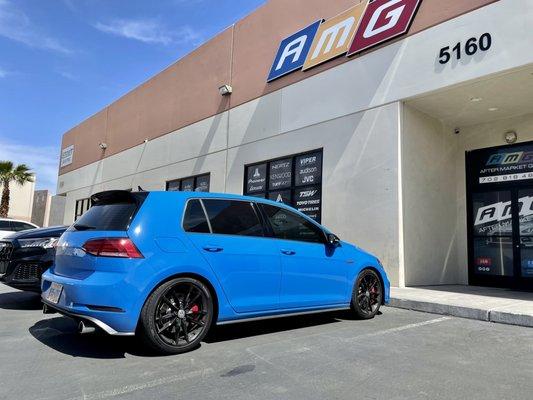 Lowering springs installed