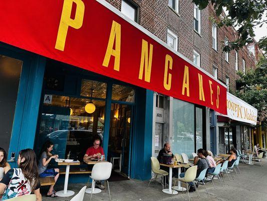 Outside sidewalk seating