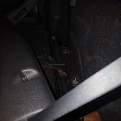 Yep, my backseat is definitely detached. And there is my door panel just taking a break.‍