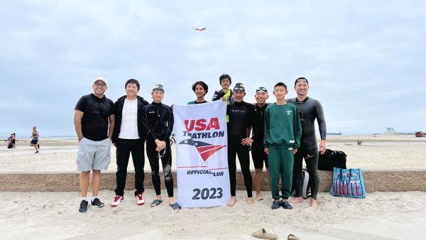 The Cerritos Triathlon Club practiced open water swimming to prepare for the competition.