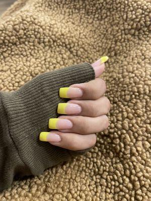 Yellow French tip