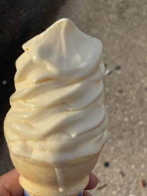 Vegan Cake Batter ice cream cone. Delicious!