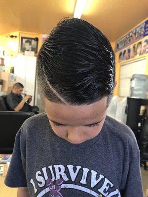 Comb over with hard line