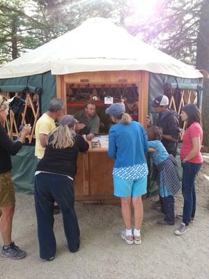 kiosk where netted birds (except the raptors) are weighed, banded and recorded before release