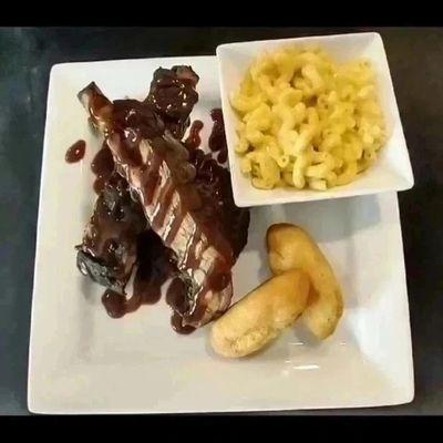 BBQ Jerk Ribs, Mac N cheese and Festivals