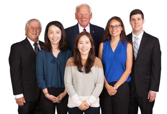 Pictured: Dr. Kevin Persily, Dr. Angie Yoon, Dr. Vivian Hwangbo (front), Dr. Richard Eytel, Dr. Iva LeRoy, Dr. Elliot Nash