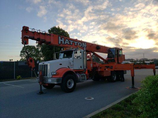 Crane project for Hassler Heating with the assist from Hatton!