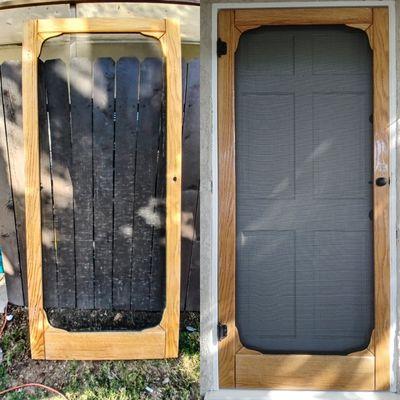 This door was in very bad shape but I restored it with everything.