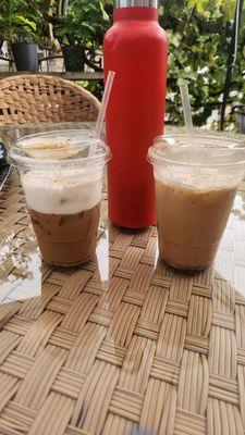 Pumpkin pie iced latte and cornucopia.