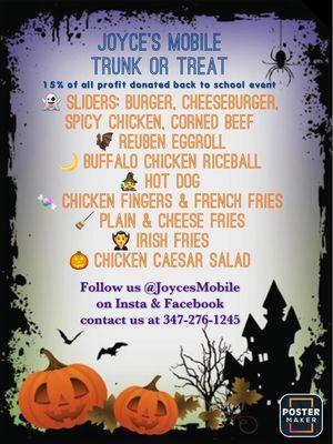 Halloween menu