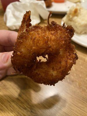 Coconut Shrimp appetizer. They are very obviously made in house and very delicious.