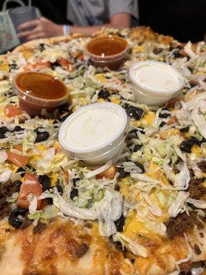 Awesome taco pizza