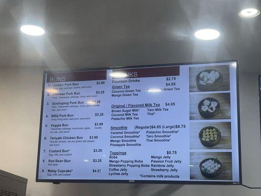 Honey Buns II Menu 1