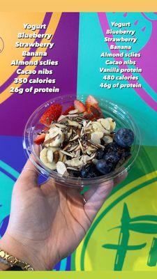 Yogurt protein bowl