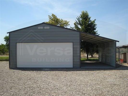 Frontier Series Metal Building with Lean To/Shed Roof