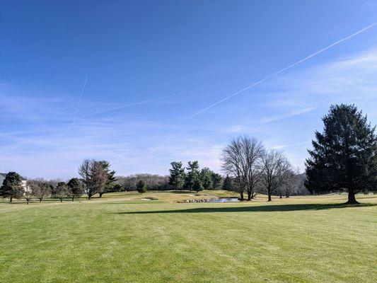 Number 4, I believe, a beautiful hole. Stay left on the tee shot for the best angle at the green.