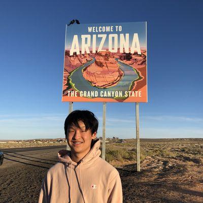 AZ-UT state border crossing from Lone Rock to Wahweep Marina.