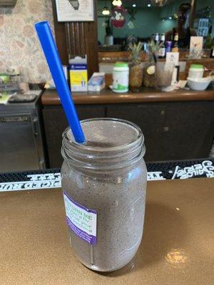 32 oz Vegan Choc PB Blueberry  strawberry  banana  kale spinach and extra PB super smack City