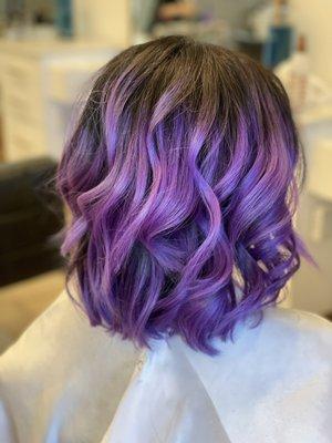 Purple balayage