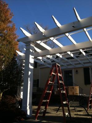 Light installation for a Pergola.