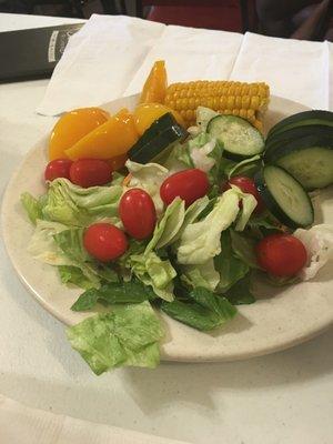 Salad from the salad bar! The place was immaculate!