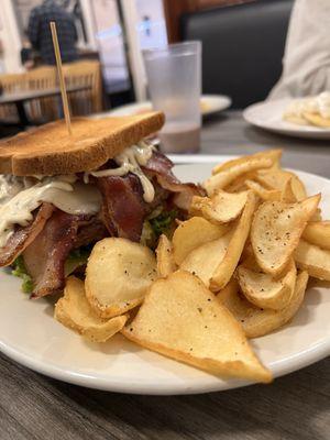 Brisket deliciousness with gf bread and the best fries that I've ever had