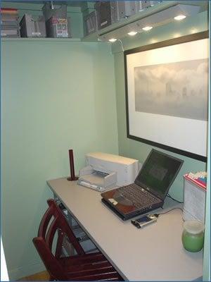 What a difference organizing (and a splash of color) makes! We transformed a closet into a beautiful, functional home office.