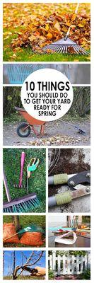 Spring is almost here!  http://beesandroses.com/2015/09/24/10-things-get-yard-ready-spring/