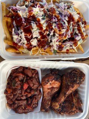 Dirty fries with pulled pork