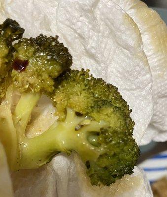 Worm in broccoli