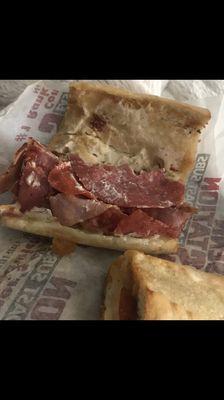 This is what Penn Station in Lima calls an Italian Sandwich. I call it garbage